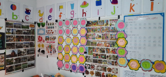preparation of classrooms in the children's homes of the Welegama Model Village Children's Club 2012.10.12