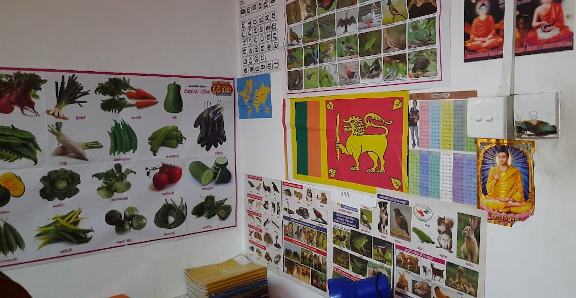 preparation of classrooms in the children's homes of the Welegama Model Village Children's Club 2012.10.12