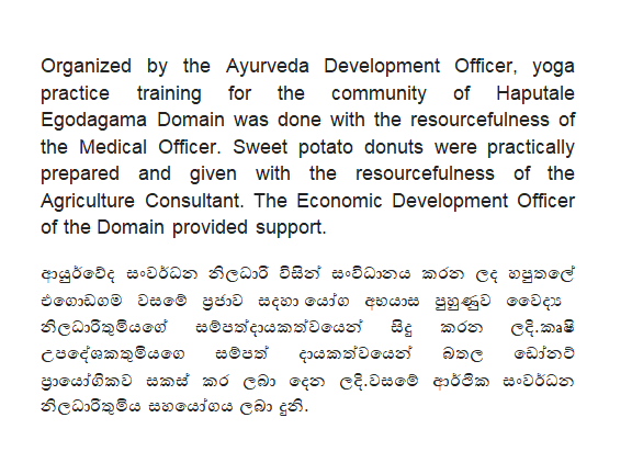 donut making and yoga training