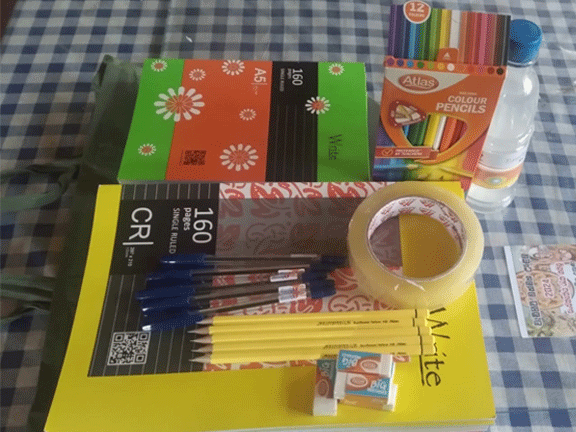 school equipment dry food donation